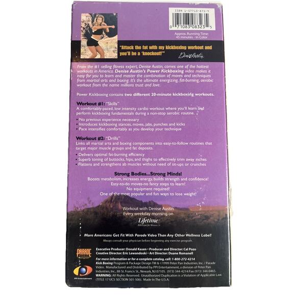 Denise Austin - Power Kickboxing Workout (VHS, 1999) - Picture 2 of 5